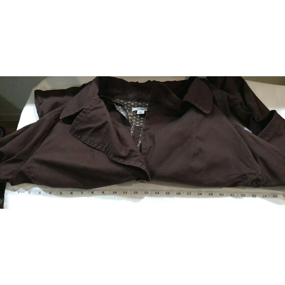 CATO WOMANS XL DARK BROWN SOFT 2 BUTTON JEAN JACKET BLAZER STYLE ACADEMIA CHIC - Picture 12 of 12